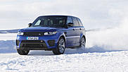 Range Rover Sport SVR испытали на снежной копии «Сильверстоуна»